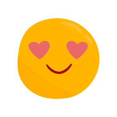 Beyaz arkaplanda el çizimi emoji çizimi