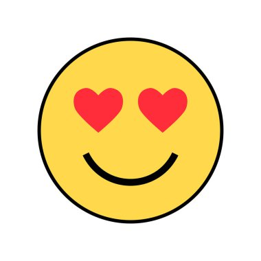 Beyaz arkaplanda el çizimi emoji çizimi