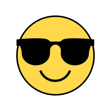 Beyaz arkaplanda el çizimi emoji çizimi