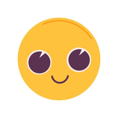 Beyaz arkaplanda el çizimi emoji çizimi