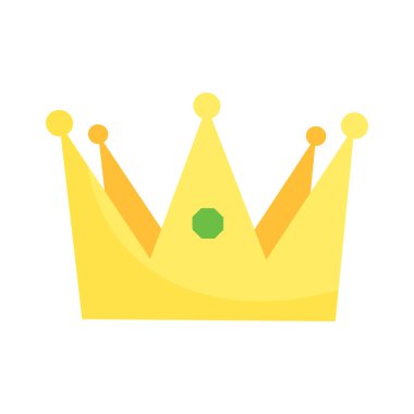 Beyaz izole arkaplanda Düz Renk Prenses sembolü