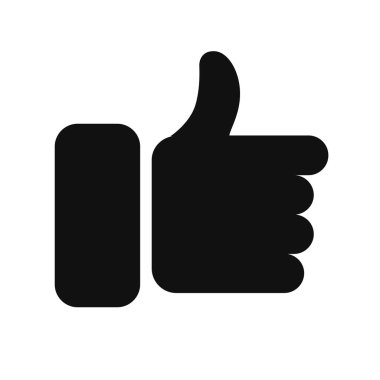 Facebook başparmağı beyaz arkaplandaki gibi