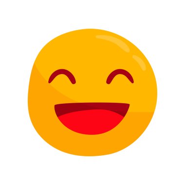 Beyaz arkaplanda el çizimi emoji çizimi