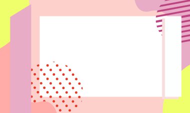 Pastel Memphis blog afiş şablon tasarımı