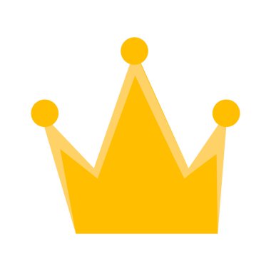 Beyaz arkaplanda kraliyet taç simgesi simgesi