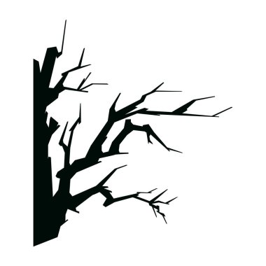 Beyaz arkaplanda ağaç çizimi izole edildi