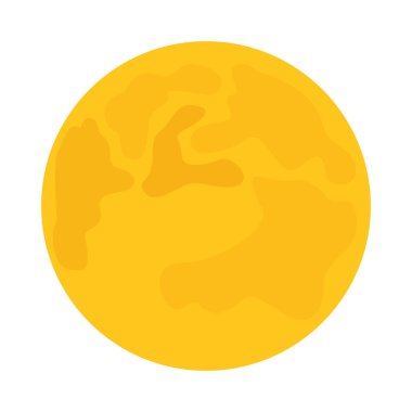 Beyaz arkaplanda dolunay çizimi