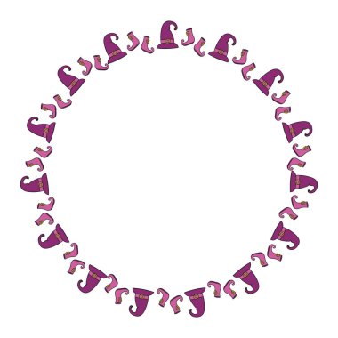 El çizimi cadılar bayramı çerçeve şablonu tasarımı