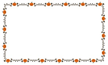 El çizimi cadılar bayramı çerçeve şablonu tasarımı