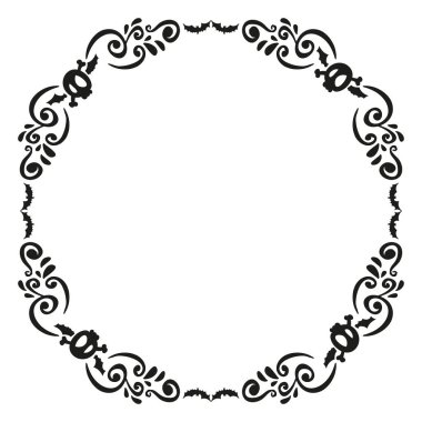 El çizimi cadılar bayramı çerçeve şablonu tasarımı