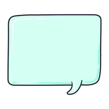 Beyaz üzerine konuşma balonu iletisi illüstrasyonu