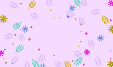 Boş alana sahip el çizimi bahar arkaplanı