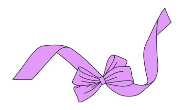 Fiyonktaki kurdele beyaz kutular için izole edilmiş.