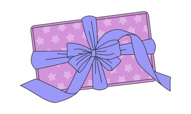 Beyaz arkaplanda kurdeleli hediye kutusu