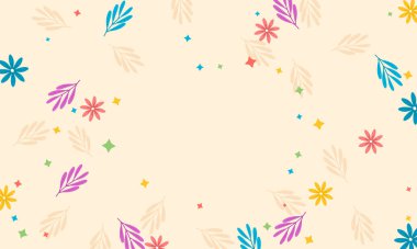 Hand drawn spring background with empty space clipart