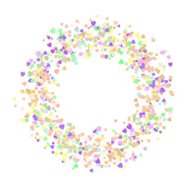 Kalp yuvarlak çerçeve ve metin için boşluk. kalp kenarı ve çerçeve