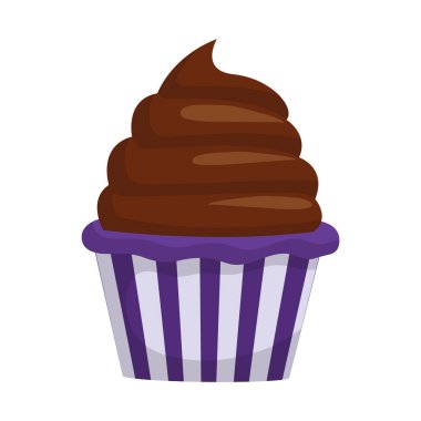 Beyaz arka kaplamalı çikolatalı kek.