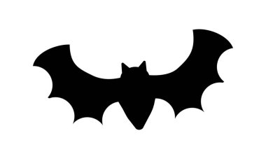 Beyazların cadılar bayramı kutlaması için el çizimi yarasa siluetleri