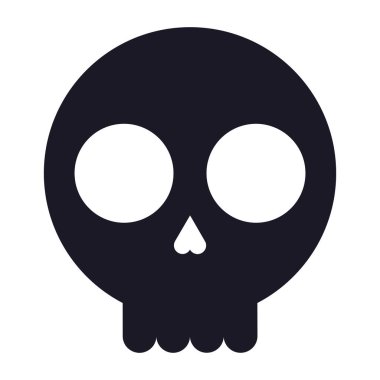 Elle çizilmiş kafatası silüeti çizimi