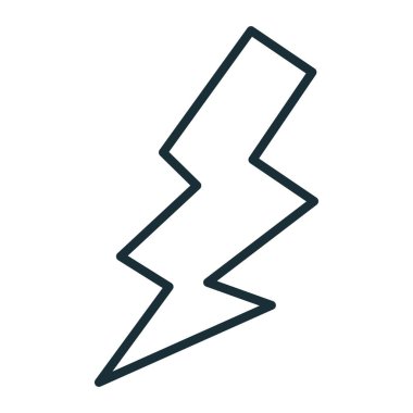 Gök gürültüsü ikonunda yıldırım fırtınasında anahat çiziyor