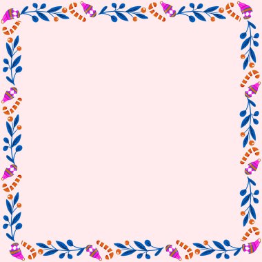 Yılbaşı kutlaması için çerçeve şablonu, Noel çelengi konsepti