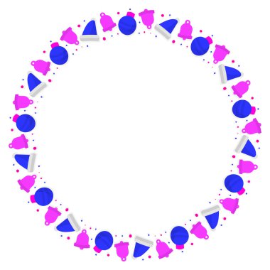 Yılbaşı kutlaması için çerçeve şablonu, Noel çelengi konsepti