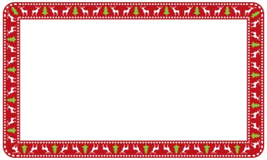 Yılbaşı kutlaması için çerçeve şablonu, Noel çelengi konsepti