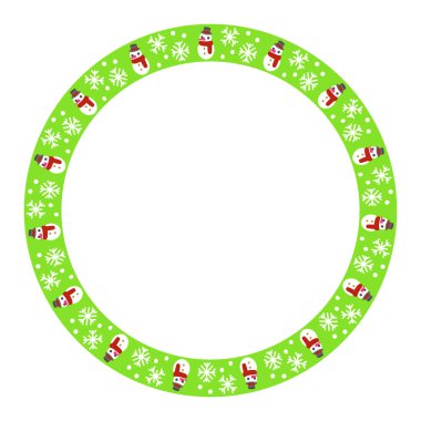 Yılbaşı kutlaması için çerçeve şablonu, Noel çelengi konsepti