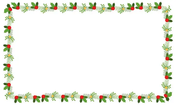 Yılbaşı kutlaması için çerçeve şablonu, Noel çelengi konsepti