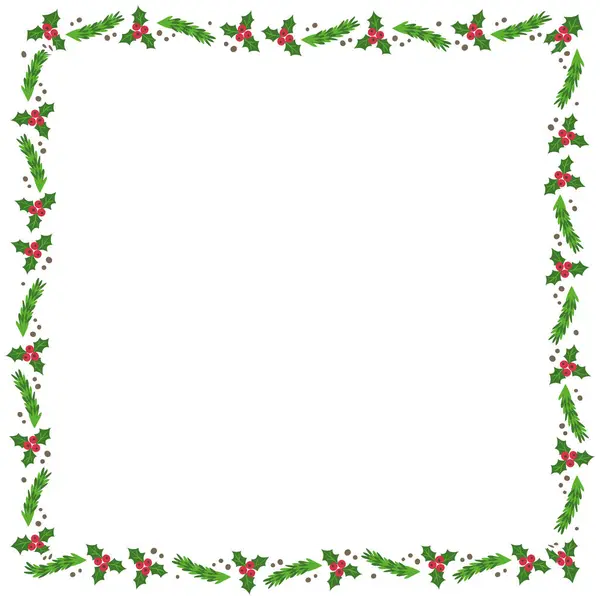 Yılbaşı kutlaması için çerçeve şablonu, Noel çelengi konsepti