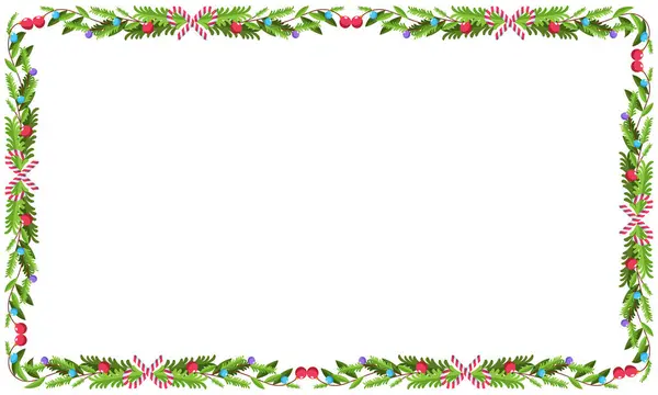 Yılbaşı kutlaması için çerçeve şablonu, Noel çelengi konsepti