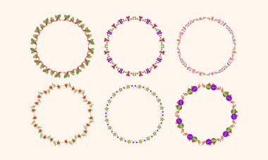 Noel kutlaması, Noel çelengi konsepti için çerçeve koleksiyonu