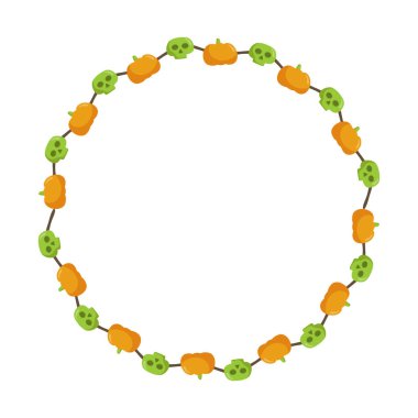 El çizimi cadılar bayramı çerçeve şablonu tasarımı