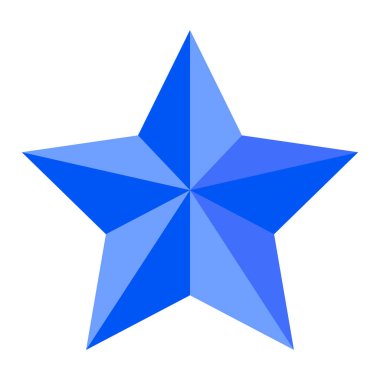 Beyaz üzerinde izole edilmiş 3B yıldız üç boyutlu illüstrasyon