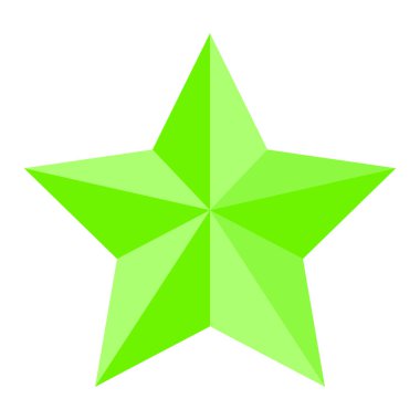 Beyaz arkaplanda 3B yıldız çizimi