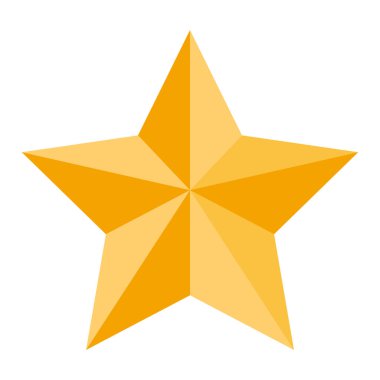 Beyaz arkaplanda 3B yıldız çizimi