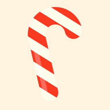 Noel lolipopu izole edilmiş, Noel şeker kamışı beyaza izole edilmiş. Çizgili lolipop şekeri