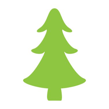 El çizimi Noel ağacı, beyaz arka planda izole edilmiş Noel ağacı.