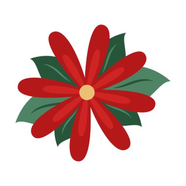 Beyaz arka planda izole edilmiş yapraklarla el çizimi Noel süsleri