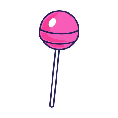 Lolipop şeker çizgi film ikonu çizimi