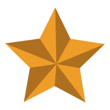 Beyaz arkaplanda yıldız süsleme resimleme simgesi tasarımı