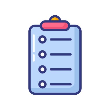 Kontrol listesi simgesi Taslak Yapılandırma Listesi rengi rengi izole edildi