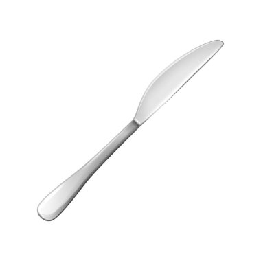 Shiny flatware knife for kitchen decoration clipart