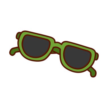 yaz güneş gözlüğü optik aksesuar simgesi