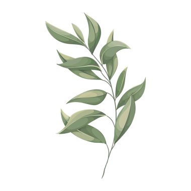 Elle boyanmış yapraklar suluboya, suluboya beyaz arkaplanda izole bir resim bırakıyor