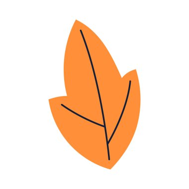 Elle çizilmiş sonbahar izni illüstrasyonu beyaza izole edilmiş