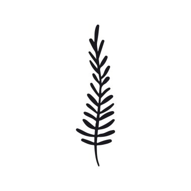 Beyaz arkaplana el çizimi basit çiçek çizimi