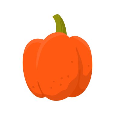 Beyaz arkaplanda izole edilmiş balkabağı sebze simgesi