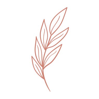 El çizimi çiçek dekoratif elementler