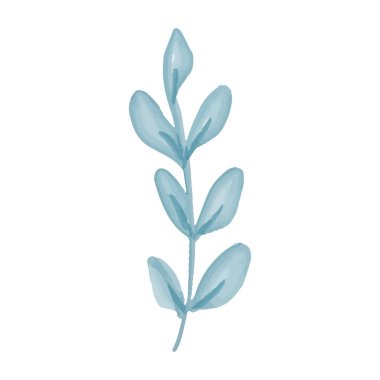 Suluboya branç çiçekli tasarımı bırakır